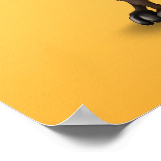 Gele eigenaardige nerds met nerfssen poster (Hoek)