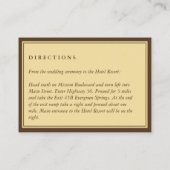 Gele eiken boom bruiloft receptie behuizing kaarte informatiekaartje (Achterkant)