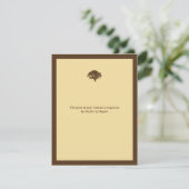 Gele eiken trouwbehuizing RSVP-reactiekaart RSVP Kaartje (Staand voorkant)