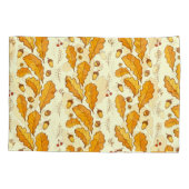 Gele eikenbladeren: herfst achtergrond. kussensloop (Achterkant)