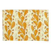 Gele eikenbladeren: herfst achtergrond. kussensloop (Voorkant)