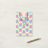 Gele eilandschildpadden post-it® notes (Op bureau)