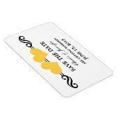 Gele elegante harten sparen de Magneet van de Datu (Rechterzijde)