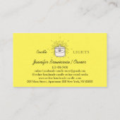 Gele Elegante Soja Handgemaakte Kaars Visitekaartje (Achterkant)
