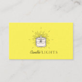 Gele Elegante Soja Handgemaakte Kaars Visitekaartje (Voorkant)