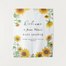 Gele Elegante Zonnebloem Zonnige Baby Shower