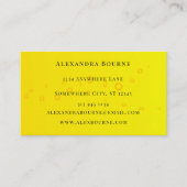 Gele Elegantie & Blauwe Verf Splat Visitekaartje (Voorkant)