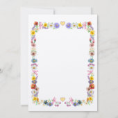 Gele Elegantie Bloemen Wildflower Bloom Bruiloft Kaart (Achterkant)