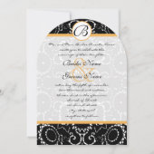 Gele Elegantie Zwart Zonnebloemen Bruiloft Kaart (Voorkant)