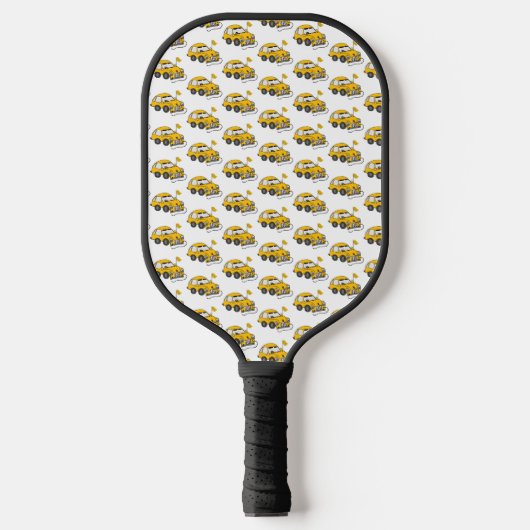 Gele elektrische auto Pickleball Paddle (Voorkant)