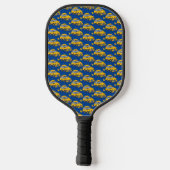 Gele elektrische auto Pickleball Paddle (Achterkant)