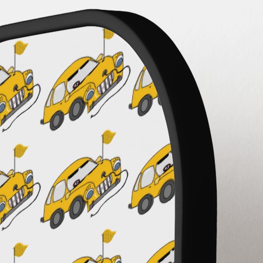 Gele elektrische auto Pickleball Paddle (Links Detail)