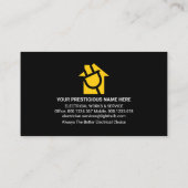 Gele elektrische stroomkringen bliksemelektricien visitekaartje (Achterkant)