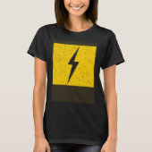 Gele Elektrische Thunderbolt Lightning Bolt T-shirt (Voorkant)