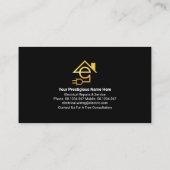 Gele elektronenbank met Letter-E-elektronica Visitekaartje (Achterkant)