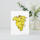 Gele Elephante Briefkaart (Staand voorkant)