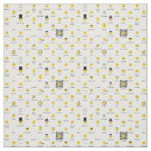 Gele emocons stof (Swatch)