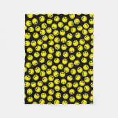 Gele Emoji Faces Fleece Deken (Voorkant)