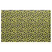 Gele Emoji Faces op zwart Stof (Yard (91,4 cm))