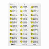 Gele Emoji Retour Etiket (Full Sheet)