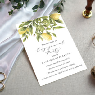 Gele emons en Foliage Wedding Engagement Party Kaart