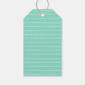 Gele en Aqua Hete Luchtballonnen Dank u Cadeaulabel (Achterkant)