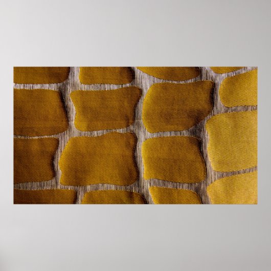 Gele en beige textiel poster (Voorkant)