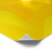 Gele en blauwe abstracte verfsplash-backgrove poster (Hoek)