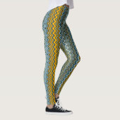 Gele en blauwe avy Stripes Leggings (Rechts)