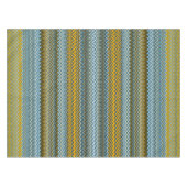 Gele en blauwe avy Stripes Tafelkleed (Voorkant (Horizontaal))
