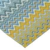 Gele en blauwe avy Stripes Tafelkleed (Gekanteld)