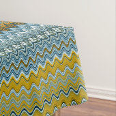 Gele en blauwe avy Stripes Tafelkleed (Voorbeeld)