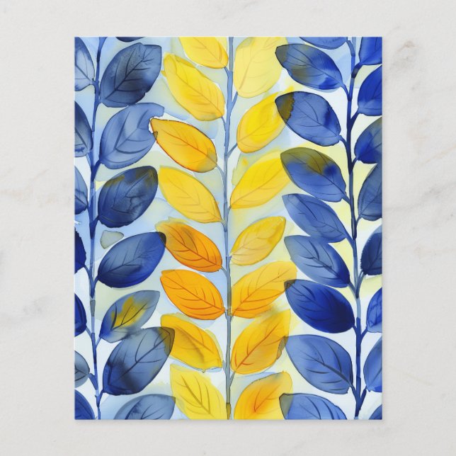Gele en blauwe bladeren (Voorkant)
