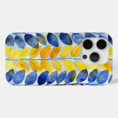 Gele en Blauwe Bladeren Case-Mate iPhone Case (Achterkant (horizontaal))