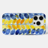 Gele en Blauwe Bladeren Case-Mate iPhone Case (Achterkant (horizontaal))