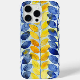 Gele en Blauwe Bladeren iPhone 15 Pro Max Hoesje