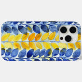 Gele en Blauwe Bladeren Case-Mate iPhone Case (Achterkant (horizontaal))
