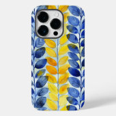 Gele en blauwe bladeren Case-Mate iPhone case (Achterkant)