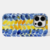 Gele en blauwe bladeren Case-Mate iPhone case (Achterkant (horizontaal))