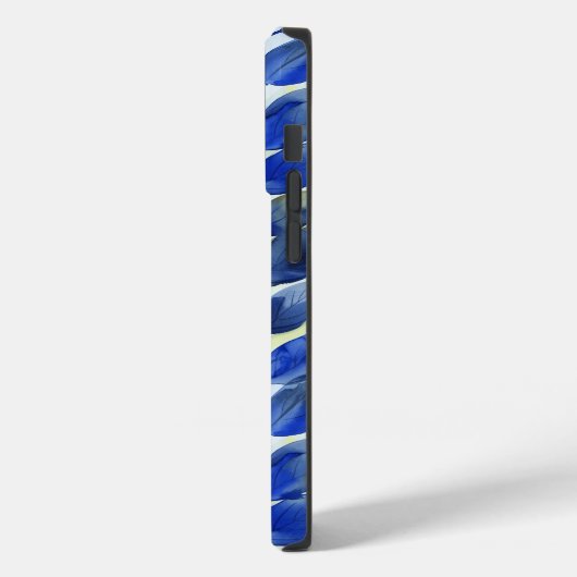 Gele en blauwe bladeren Case-Mate iPhone case (Achterkant / Links)