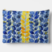 Gele en Blauwe Bladeren Etui (Voorkant)