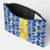 Gele en Blauwe Bladeren Etui (Open)