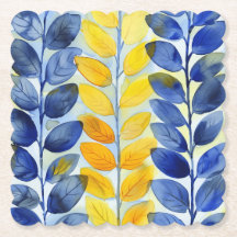 Gele en blauwe bladeren