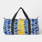 Gele en Blauwe Bladeren Plunjezak (Voorkant)