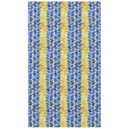 Gele en blauwe bladeren tafelkleed