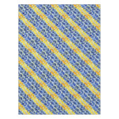 Gele en blauwe bladeren tafelkleed (Voorkant)