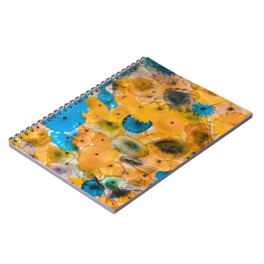 Gele en blauwe bloem notitieboek (Linkerzijde)