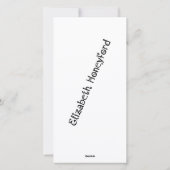 Gele en blauwe bloemenkunst feestdagenkaart (Achterkant)