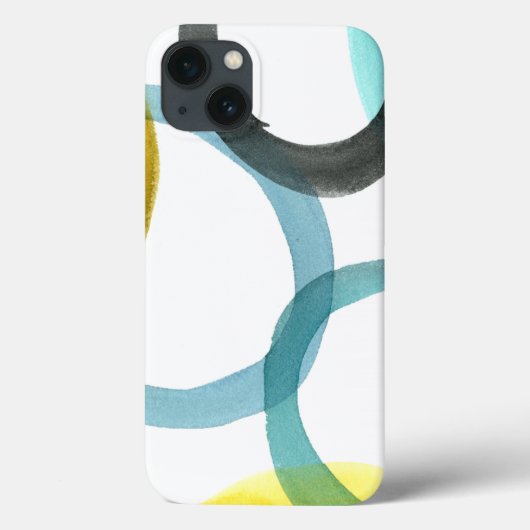 Gele en blauwe cirkels met elkaar verbinden Case-Mate iPhone case (Achterkant)