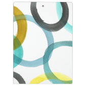 Gele en blauwe cirkels met elkaar verbinden klembord (Achterkant)